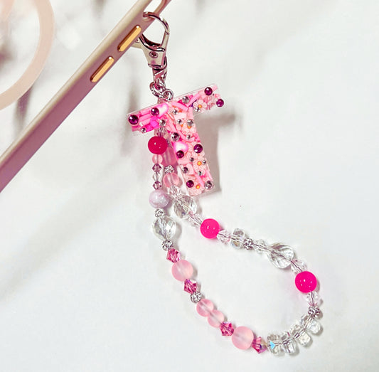 pretty crystal 💖 phone charm accessory.